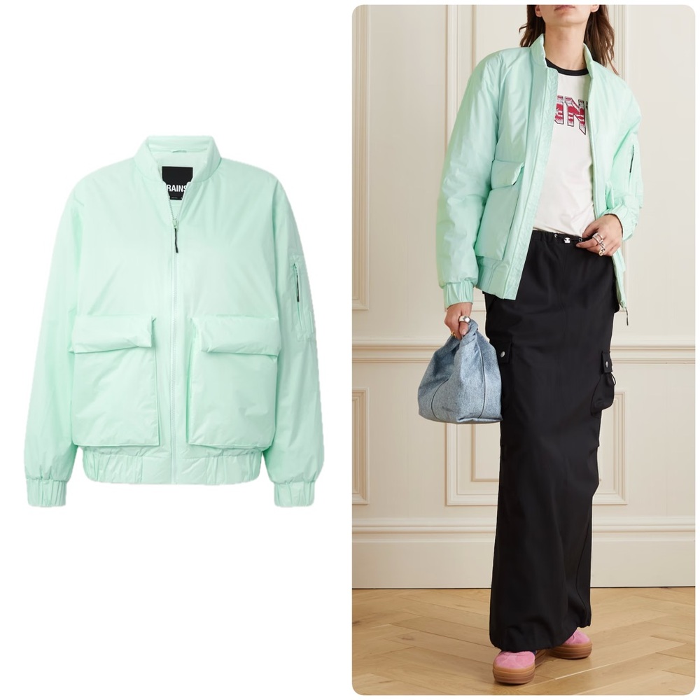 NWT Rains Fuse Bomber Jacket in Mineral